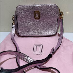Luana Metallic Pink Crossbody Bag
